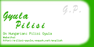 gyula pilisi business card